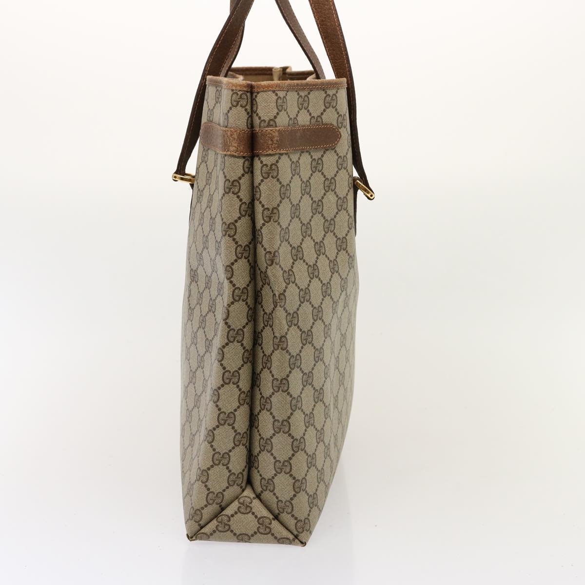 GUCCI GG Supreme Tote Bag PVC Beige 39 02 061 75624