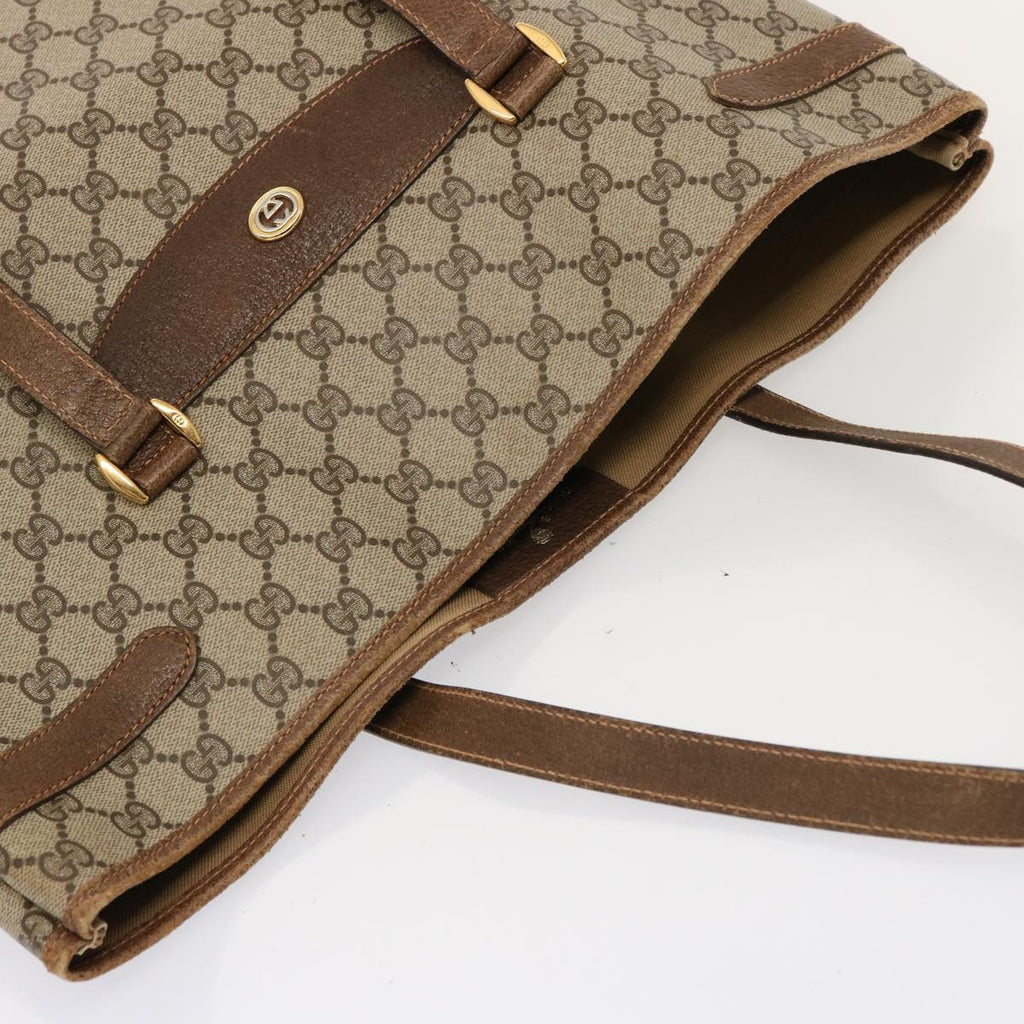 GUCCI GG Supreme Tote Bag PVC Beige 39 02 061 75624