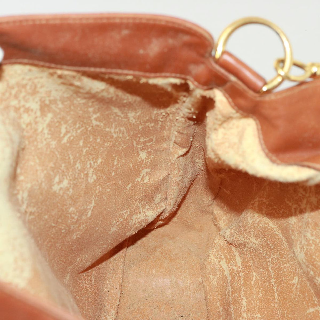 GUCCI Bamboo Shoulder Bag Leather 2way Brown 001 1014 1577 75676