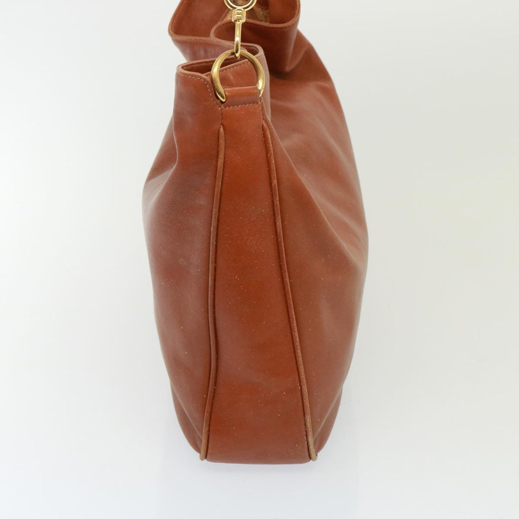 GUCCI Bamboo Shoulder Bag Leather 2way Brown 001 1014 1577 75676