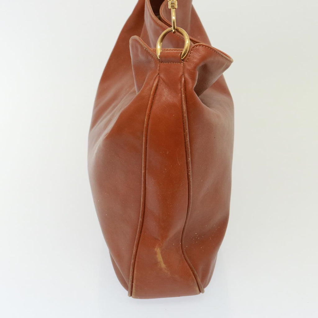 GUCCI Bamboo Shoulder Bag Leather 2way Brown 001 1014 1577 75676