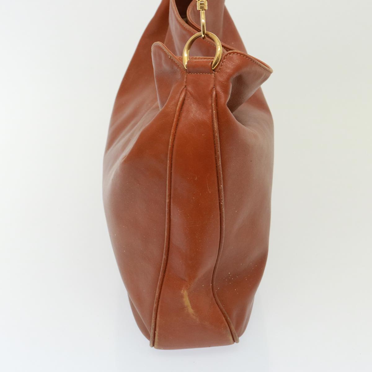 GUCCI Bamboo Shoulder Bag Leather 2way Brown 001 1014 1577 75676