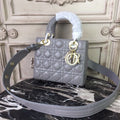 GLAMI Small Lady Bag Gold Toned Hardware Grey For Women 20cm/8in CD