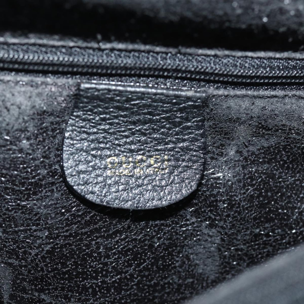 GUCCI Bamboo Tote Bag Suede Black 002 1186 0259 75677