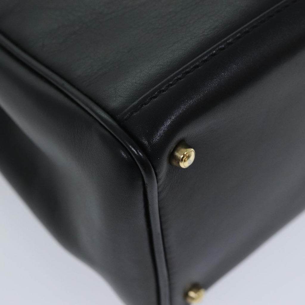 GUCCI Bamboo Hand Bag Leather 2way Black 000 2122 0316 75691