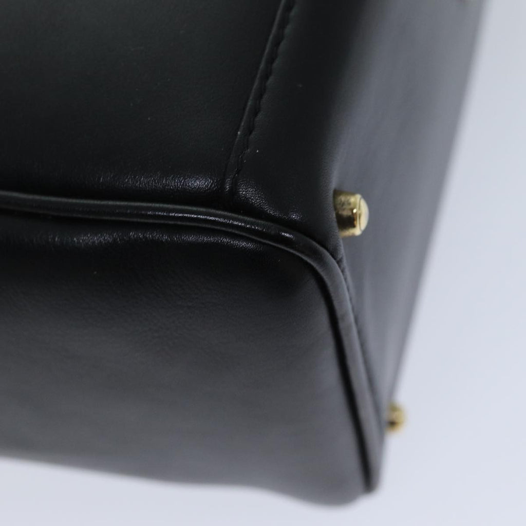 GUCCI Bamboo Hand Bag Leather 2way Black 000 2122 0316 75691