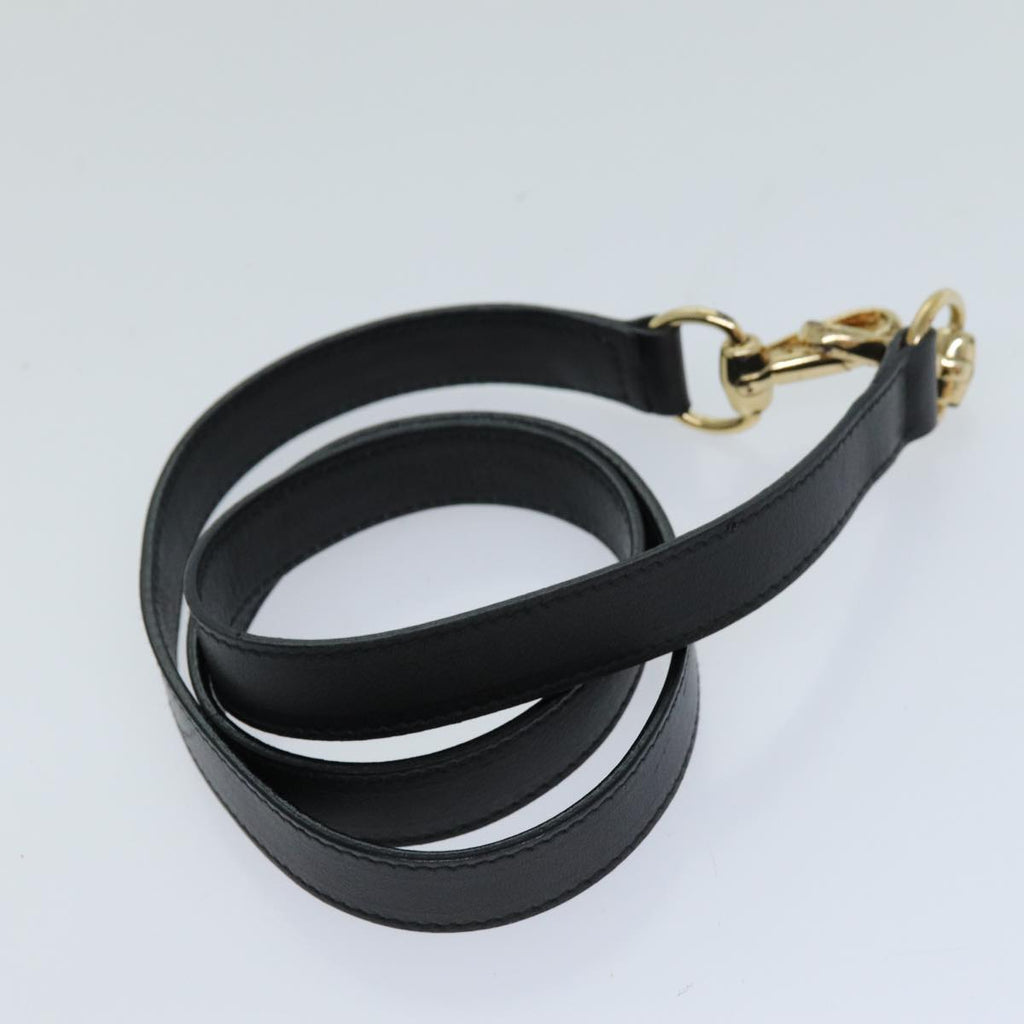 GUCCI Bamboo Hand Bag Leather 2way Black 000 2122 0316 75691