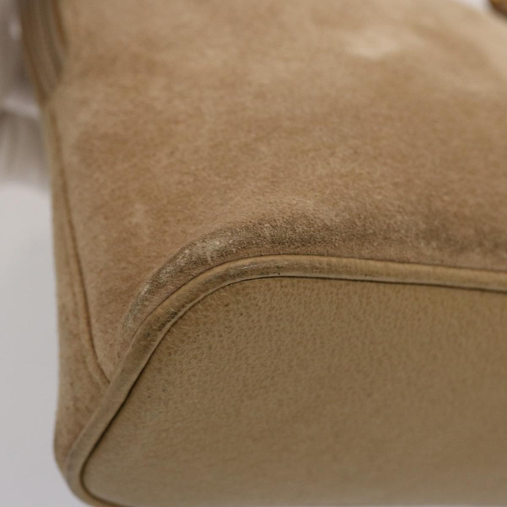 GUCCI Bamboo Hand Bag Suede 2way Beige 007 2032 0231 75795