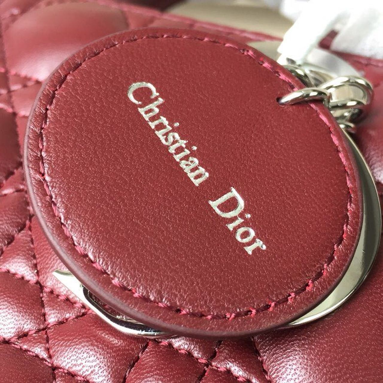 GLAMI Small Lady Bag Silver Hardware Burgundy For Women 8in/20cm CD