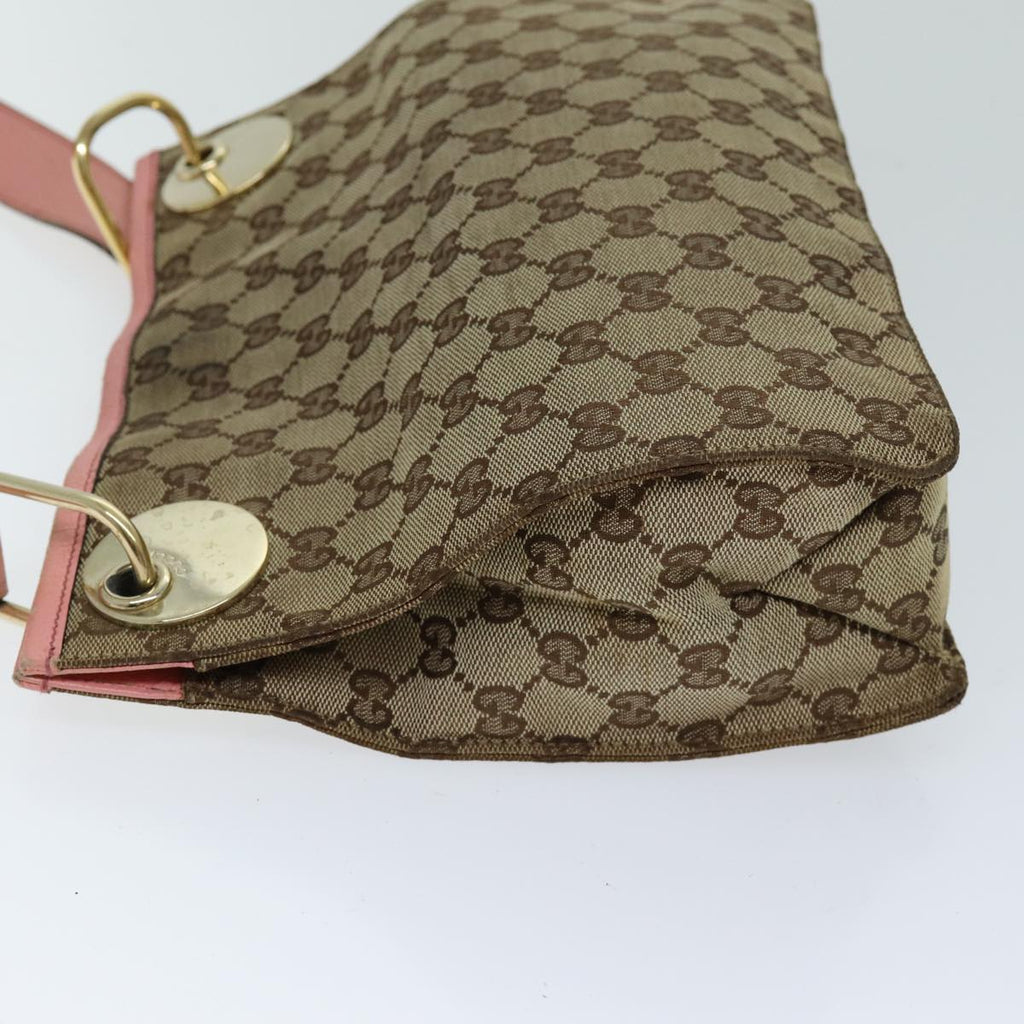 GUCCI GG Canvas Shoulder Bag Beige 120841 75829