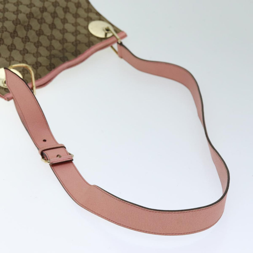 GUCCI GG Canvas Shoulder Bag Beige 120841 75829
