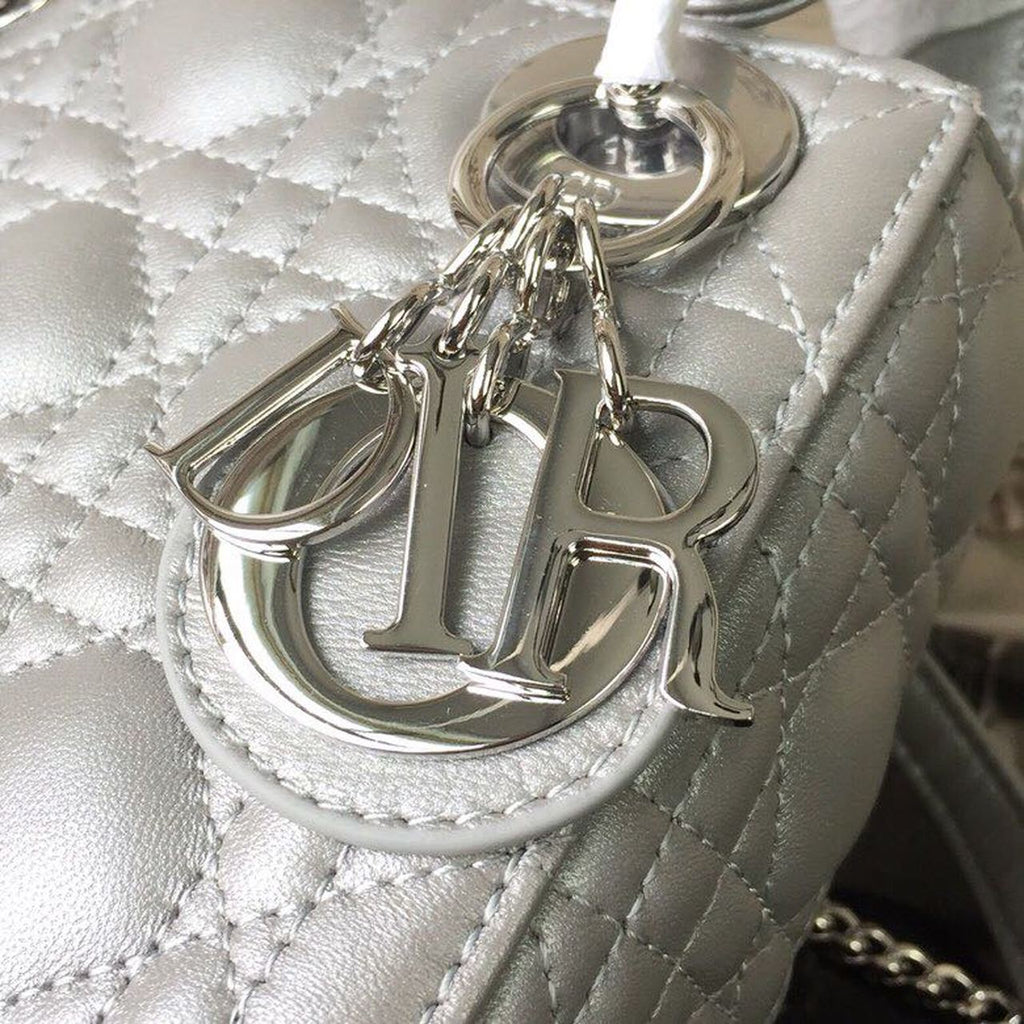 GLAMI Mini Lady Bag with Chain Silver Hardware Spring/Summer Collection, Pearl Gold, For Women WomenÃ¢â‚¬â„¢s Handbags, 18cm CD