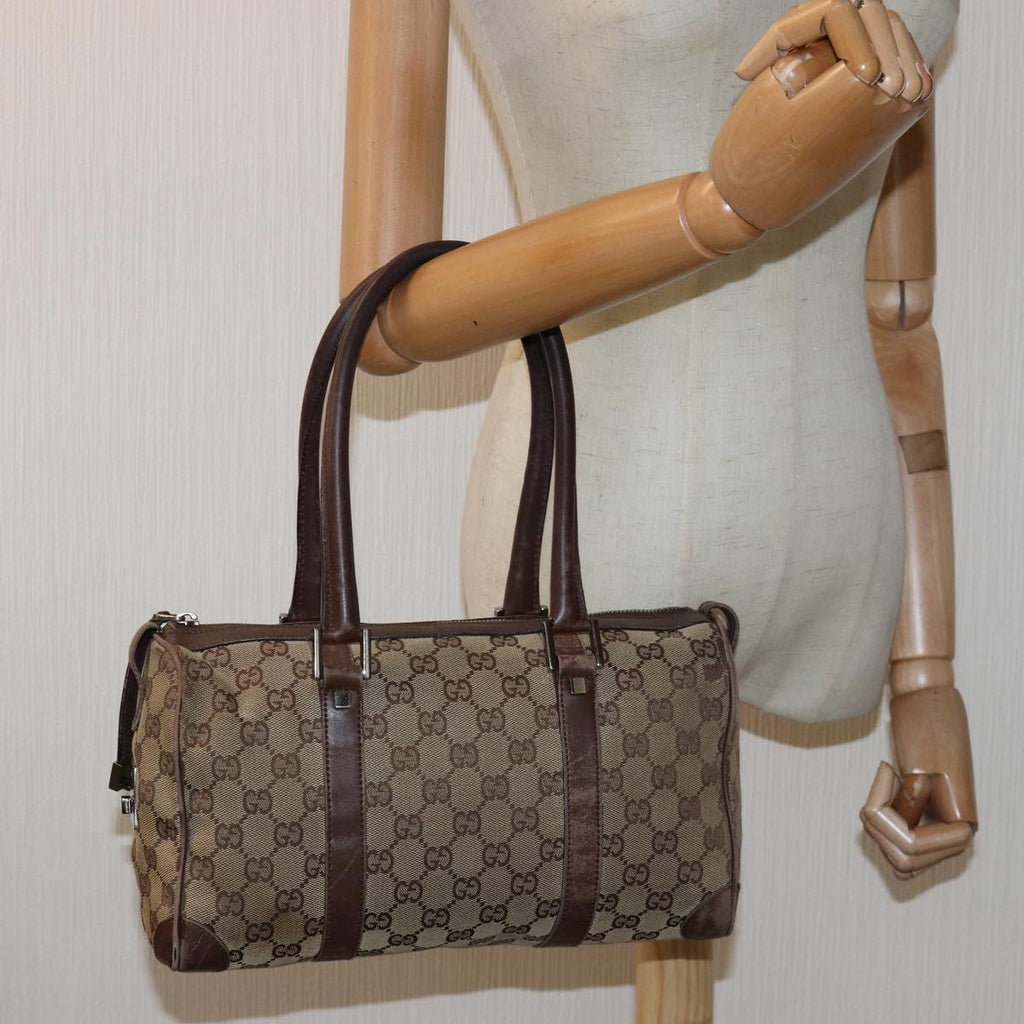 GUCCI GG Canvas Hand Bag Beige 30458 75831