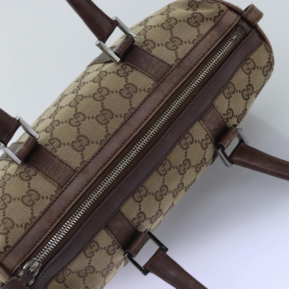 GUCCI GG Canvas Hand Bag Beige 30458 75831