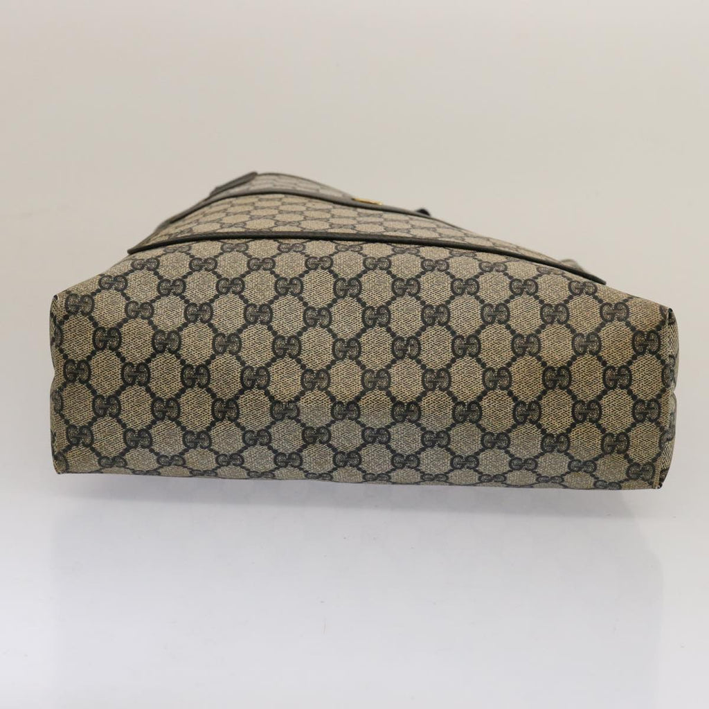 GUCCI GG Supreme Sherry Line Tote Bag PVC Navy Red 39 02 003 75833