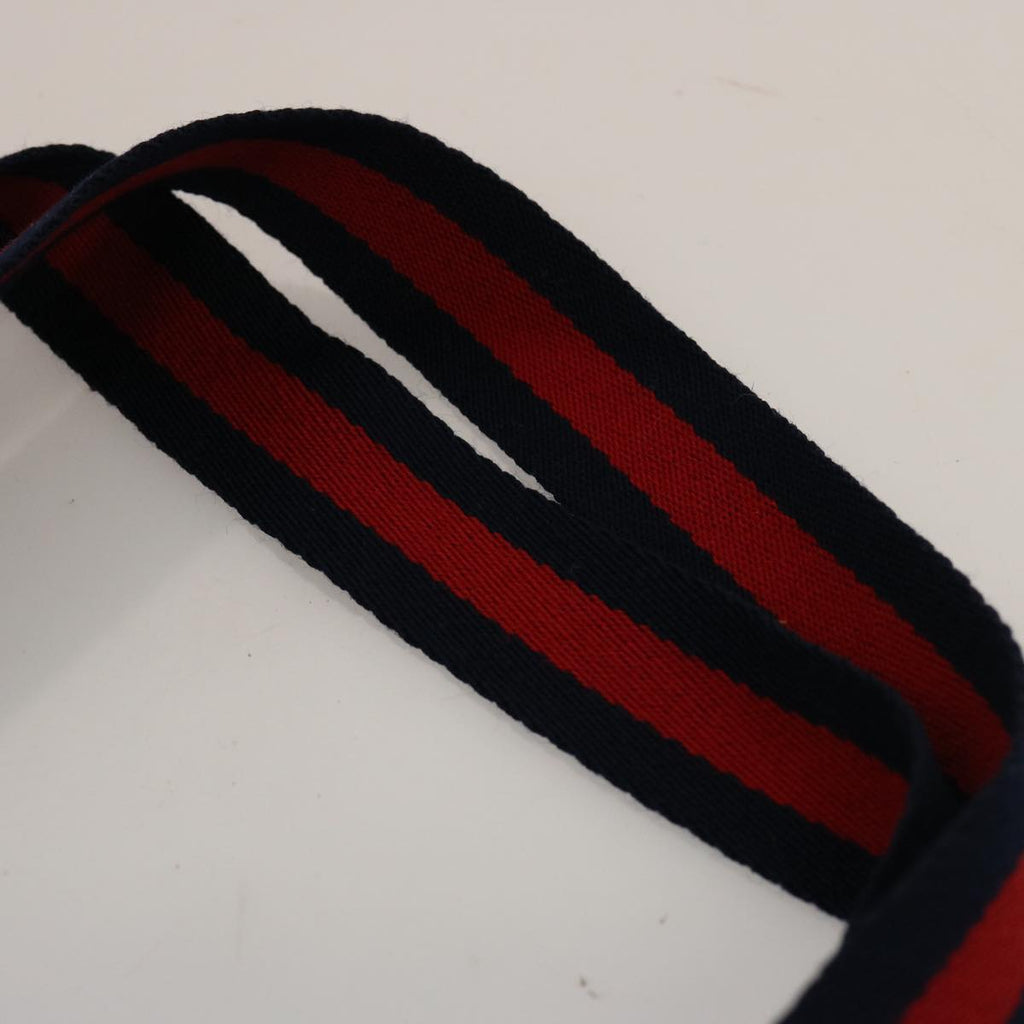 GUCCI GG Supreme Sherry Line Tote Bag PVC Navy Red 39 02 003 75833