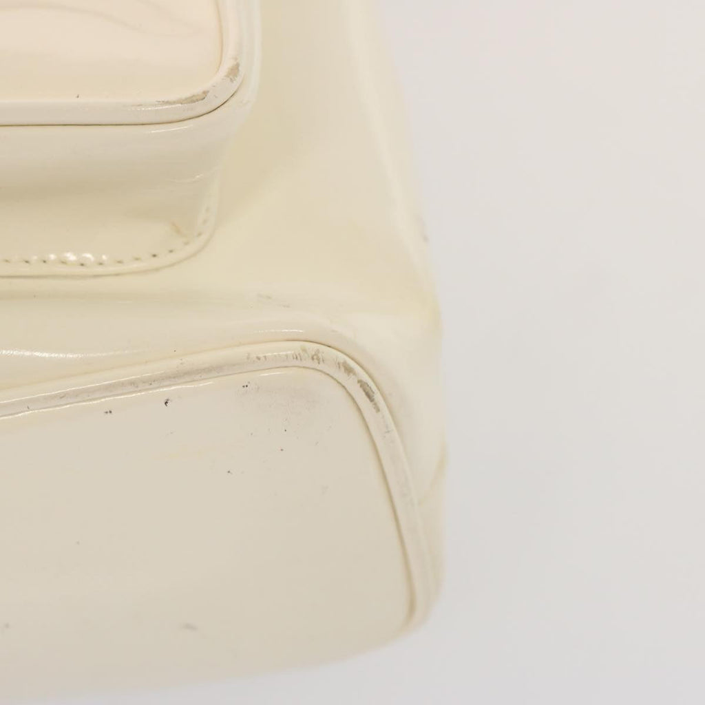 GUCCI Bamboo Backpack Patent leather White 003 2058 0016 5 75834