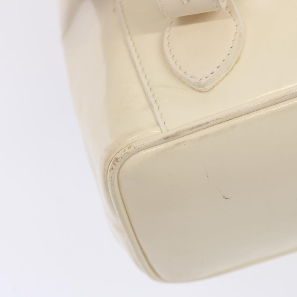 GUCCI Bamboo Backpack Patent leather White 003 2058 0016 5 75834