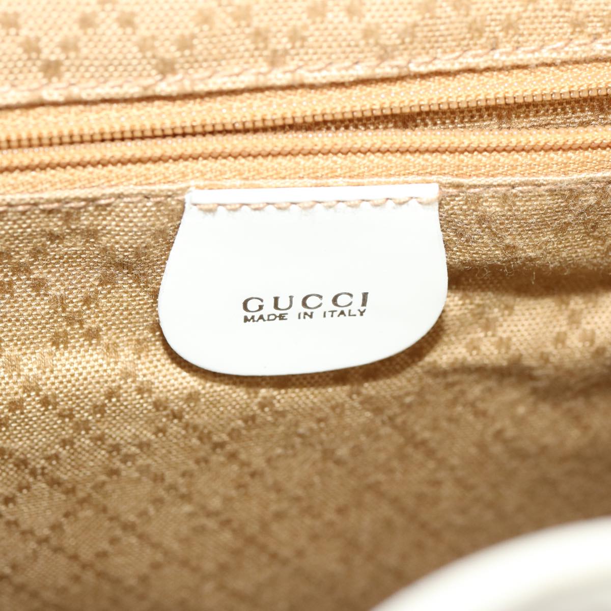 GUCCI Bamboo Backpack Patent leather White 003 2058 0016 5 75834