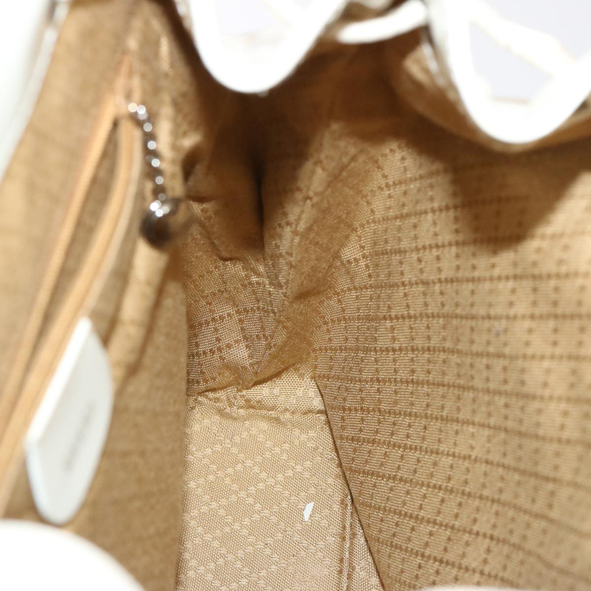GUCCI Bamboo Backpack Patent leather White 003 2058 0016 5 75834