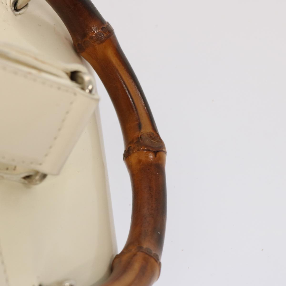 GUCCI Bamboo Backpack Patent leather White 003 2058 0016 5 75834
