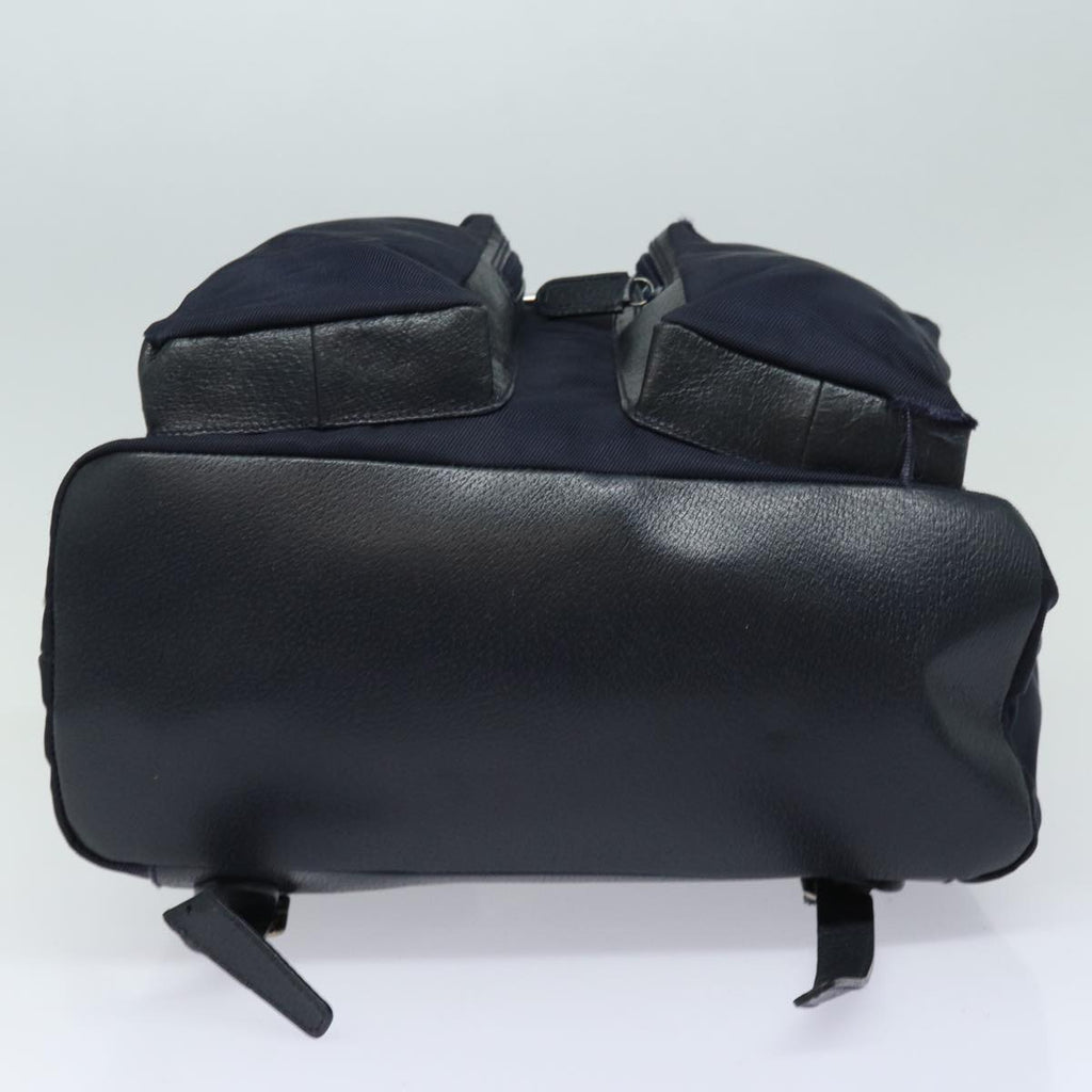GUCCI Backpack Nylon Leather Navy 019 2058 0173 5 75835