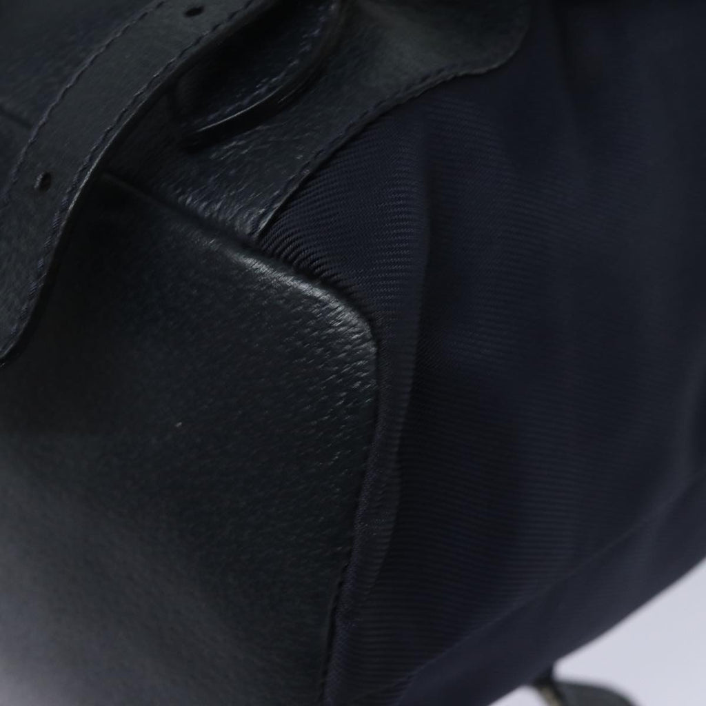 GUCCI Backpack Nylon Leather Navy 019 2058 0173 5 75835