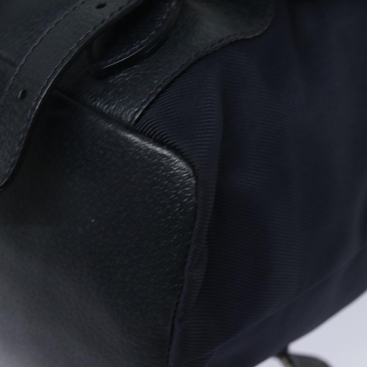 GUCCI Backpack Nylon Leather Navy 019 2058 0173 5 75835
