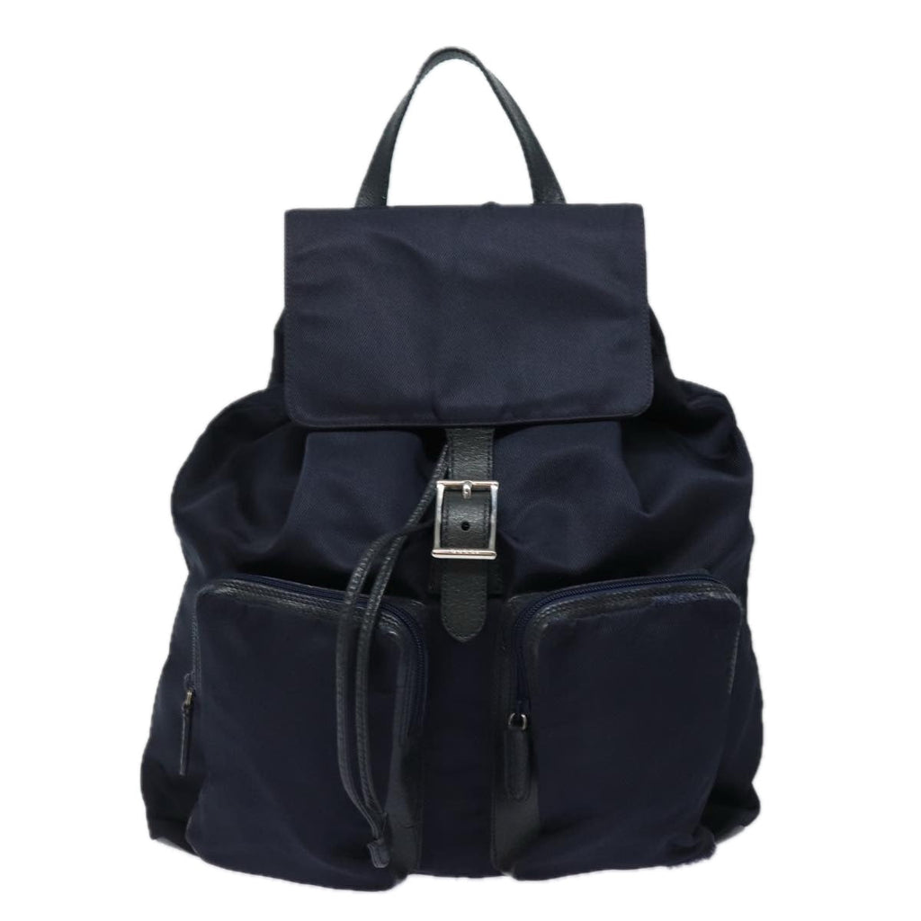 GUCCI Backpack Nylon Leather Navy 019 2058 0173 5 75835