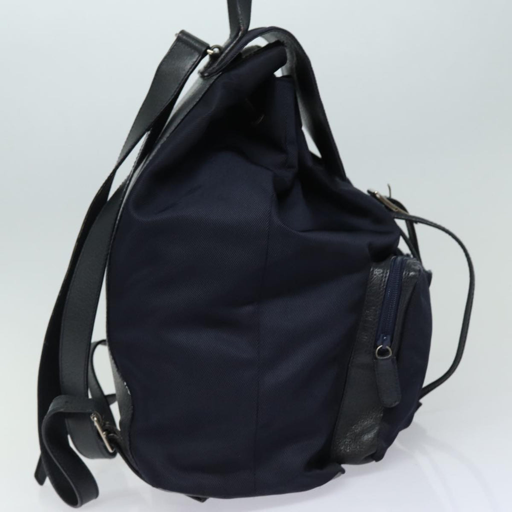 GUCCI Backpack Nylon Leather Navy 019 2058 0173 5 75835
