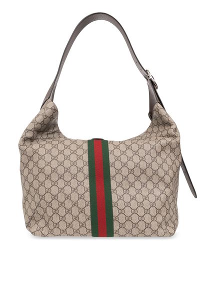 GUCCI Medium Raffia Shoulder Handbag