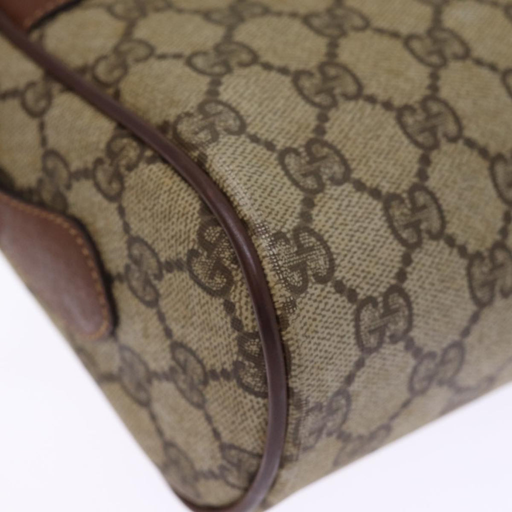 GUCCI GG Supreme Web Sherry Line Shoulder Bag PVC Beige Red 001 56 75881