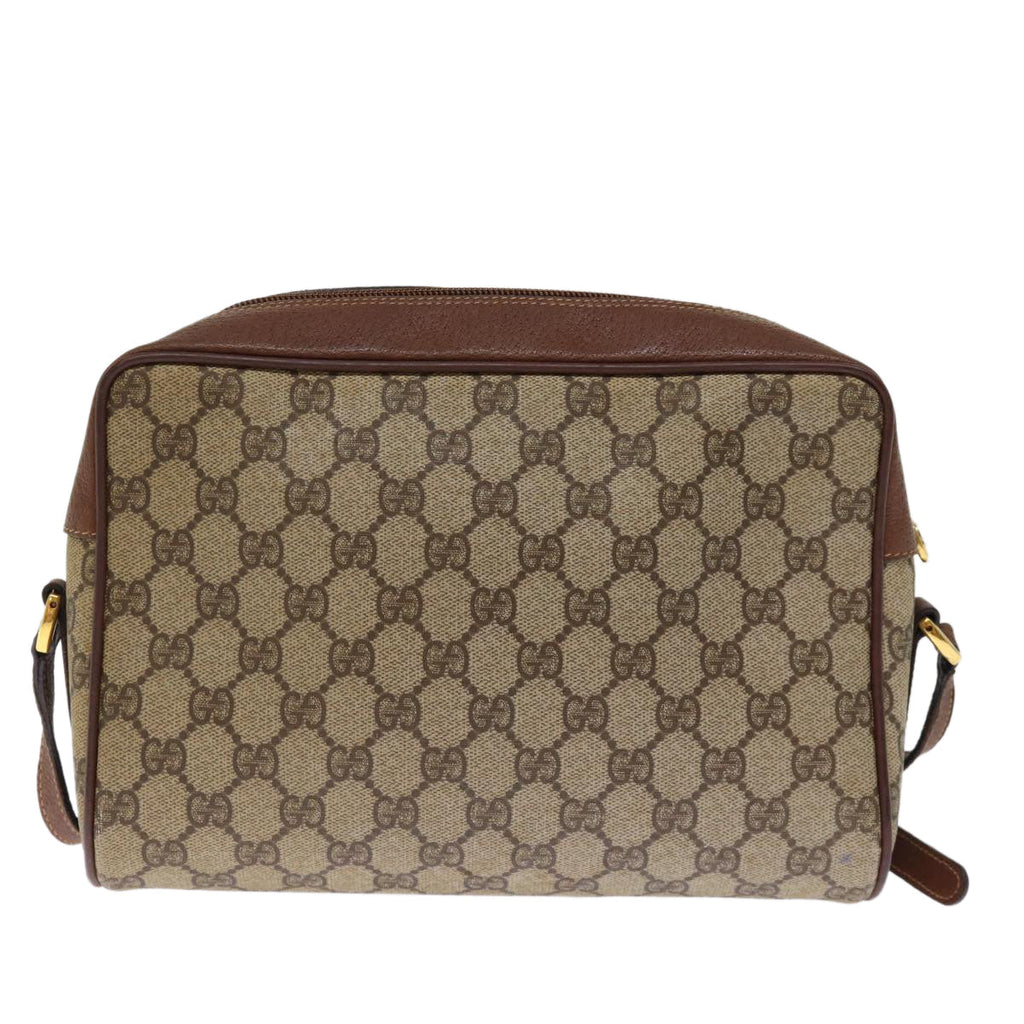 GUCCI GG Supreme Web Sherry Line Shoulder Bag PVC Beige Red 001 56 75881
