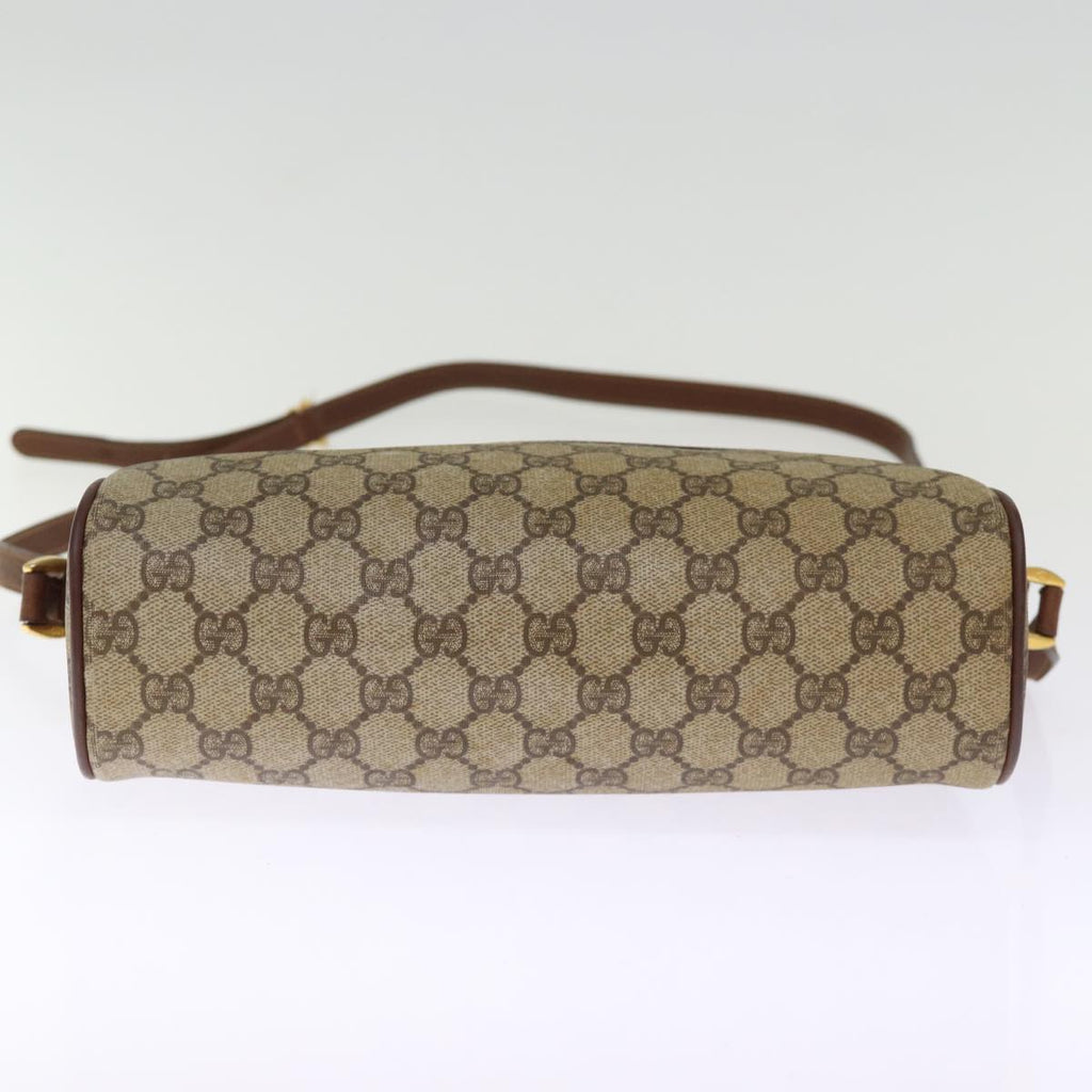 GUCCI GG Supreme Web Sherry Line Shoulder Bag PVC Beige Red 001 56 75881