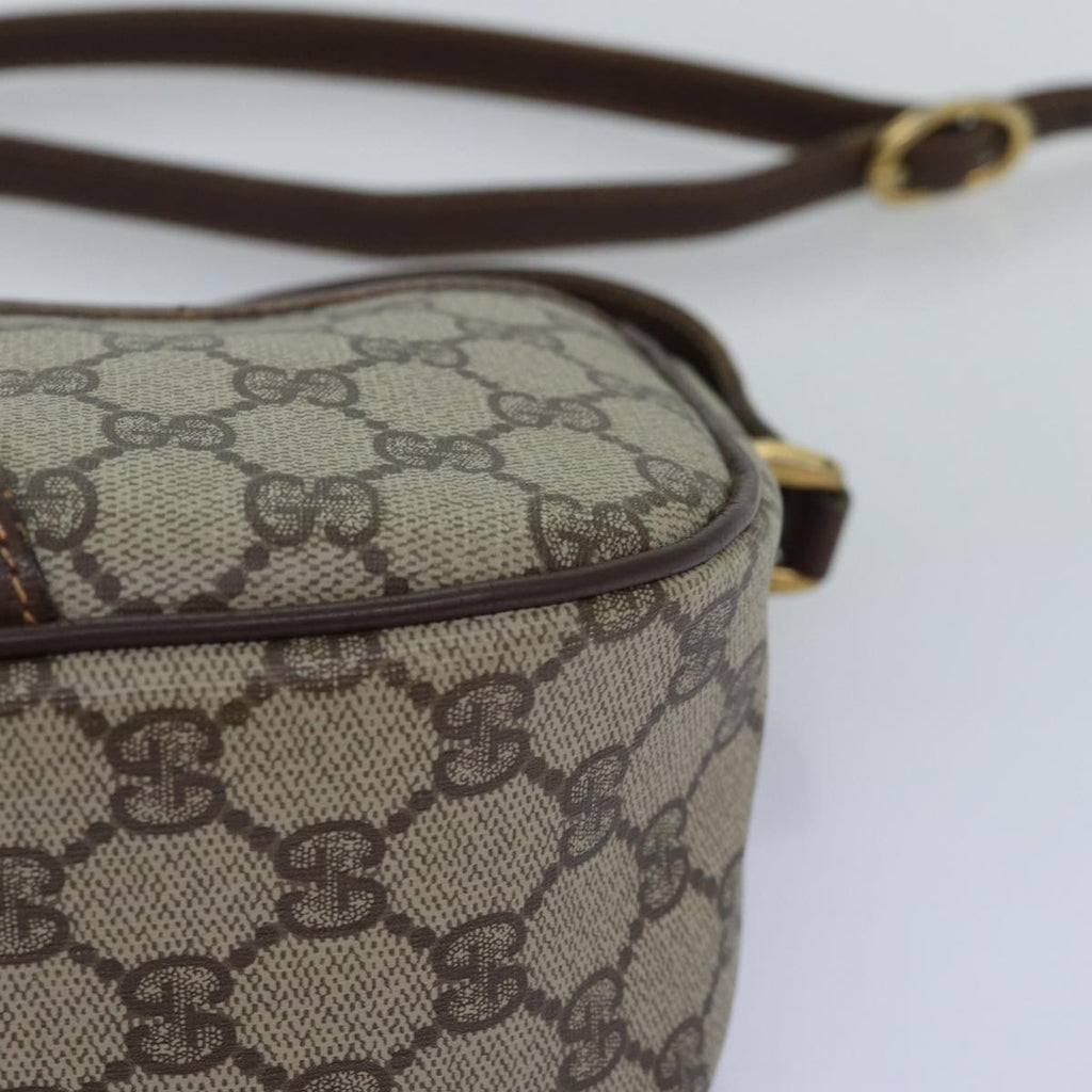 GUCCI GG Supreme Web Sherry Line Shoulder Bag PVC Beige 89 02 032 75885