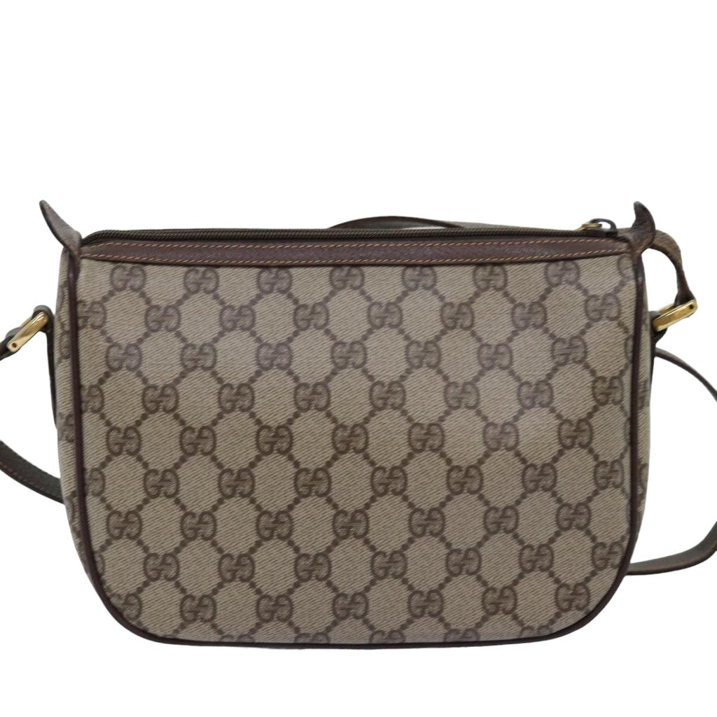 GUCCI GG Supreme Web Sherry Line Shoulder Bag PVC Beige 89 02 032 75885