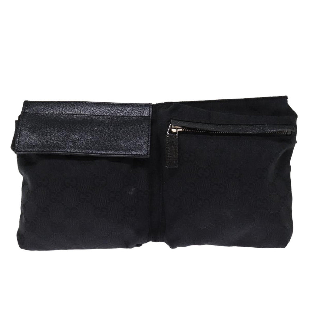 GUCCI GG Canvas Waist bag Black 75886