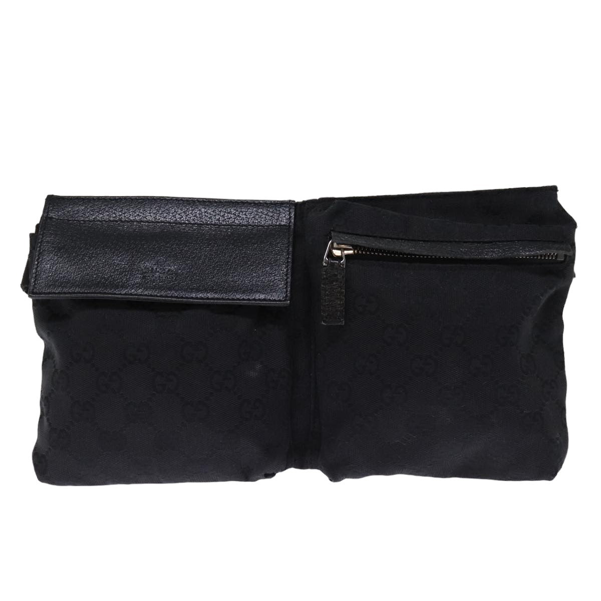 GUCCI GG Canvas Waist bag Black 75886