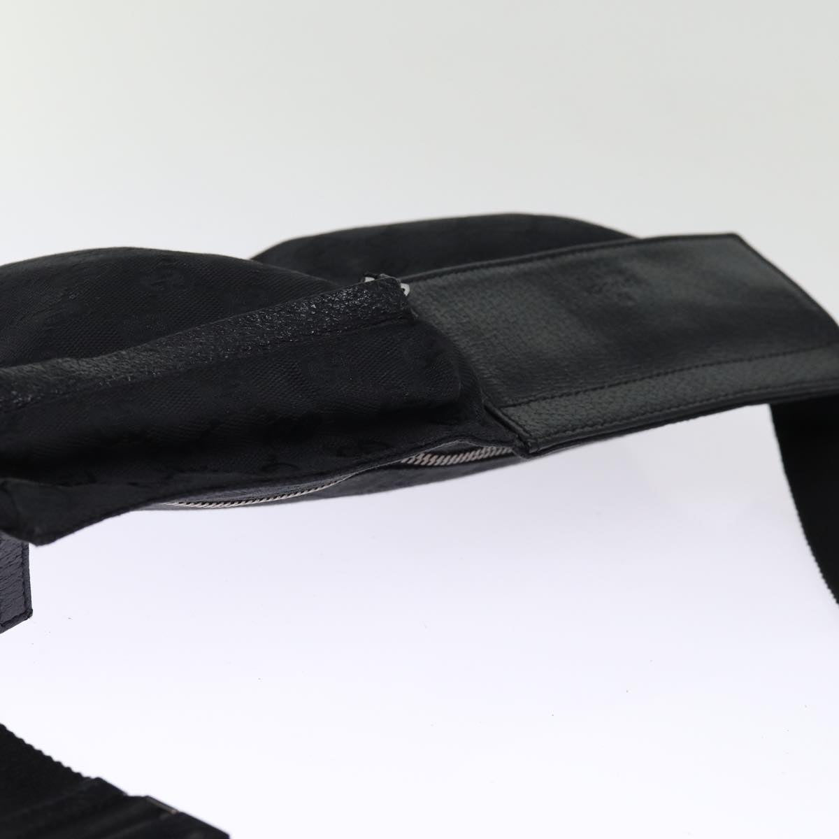 GUCCI GG Canvas Waist bag Black 75886