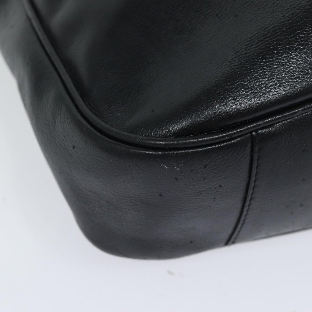 GUCCI Bamboo Shoulder Bag Leather Black 001 1998 1577 75956