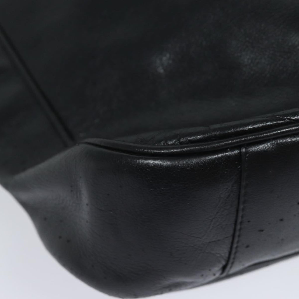 GUCCI Bamboo Shoulder Bag Leather Black 001 1998 1577 75956