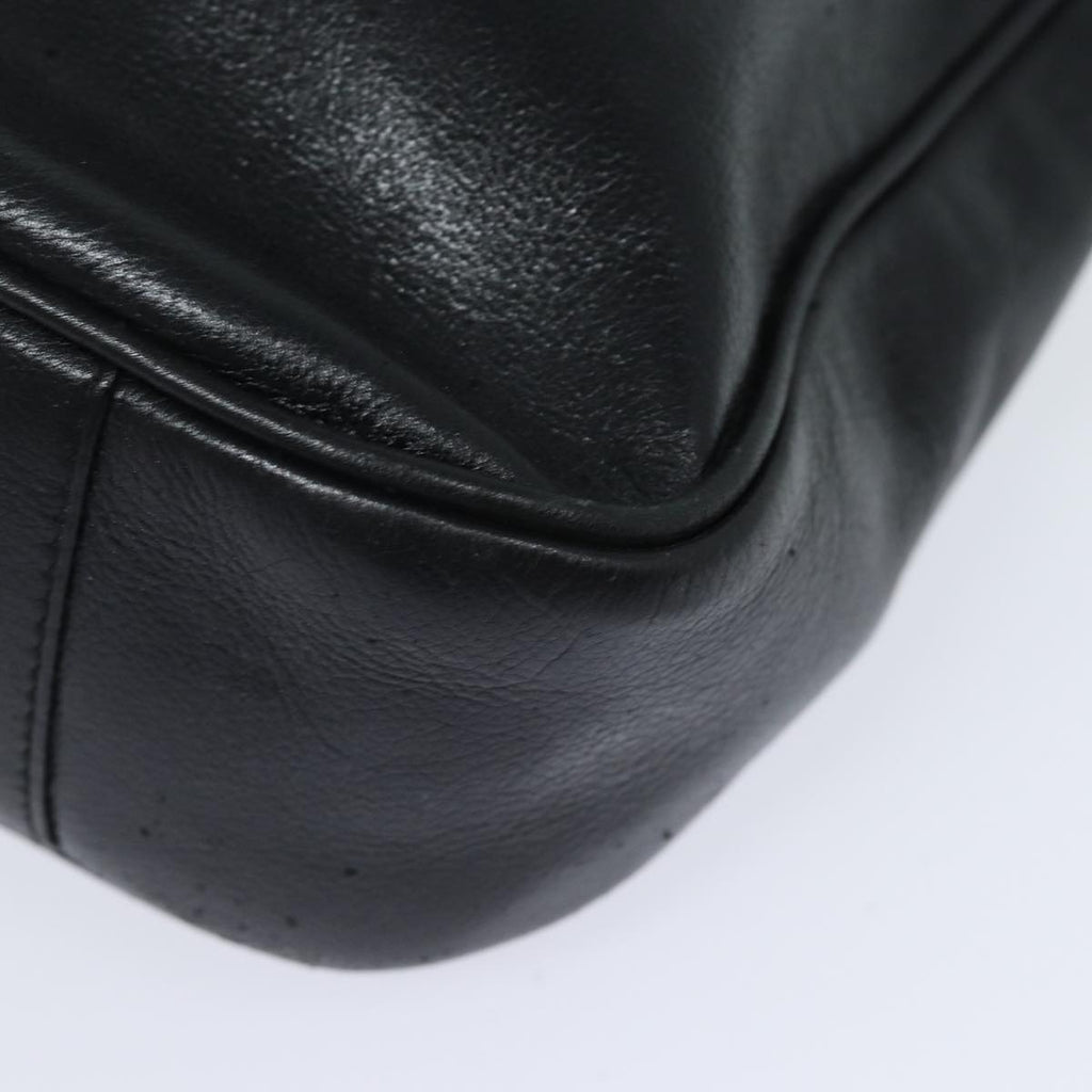 GUCCI Bamboo Shoulder Bag Leather Black 001 1998 1577 75956
