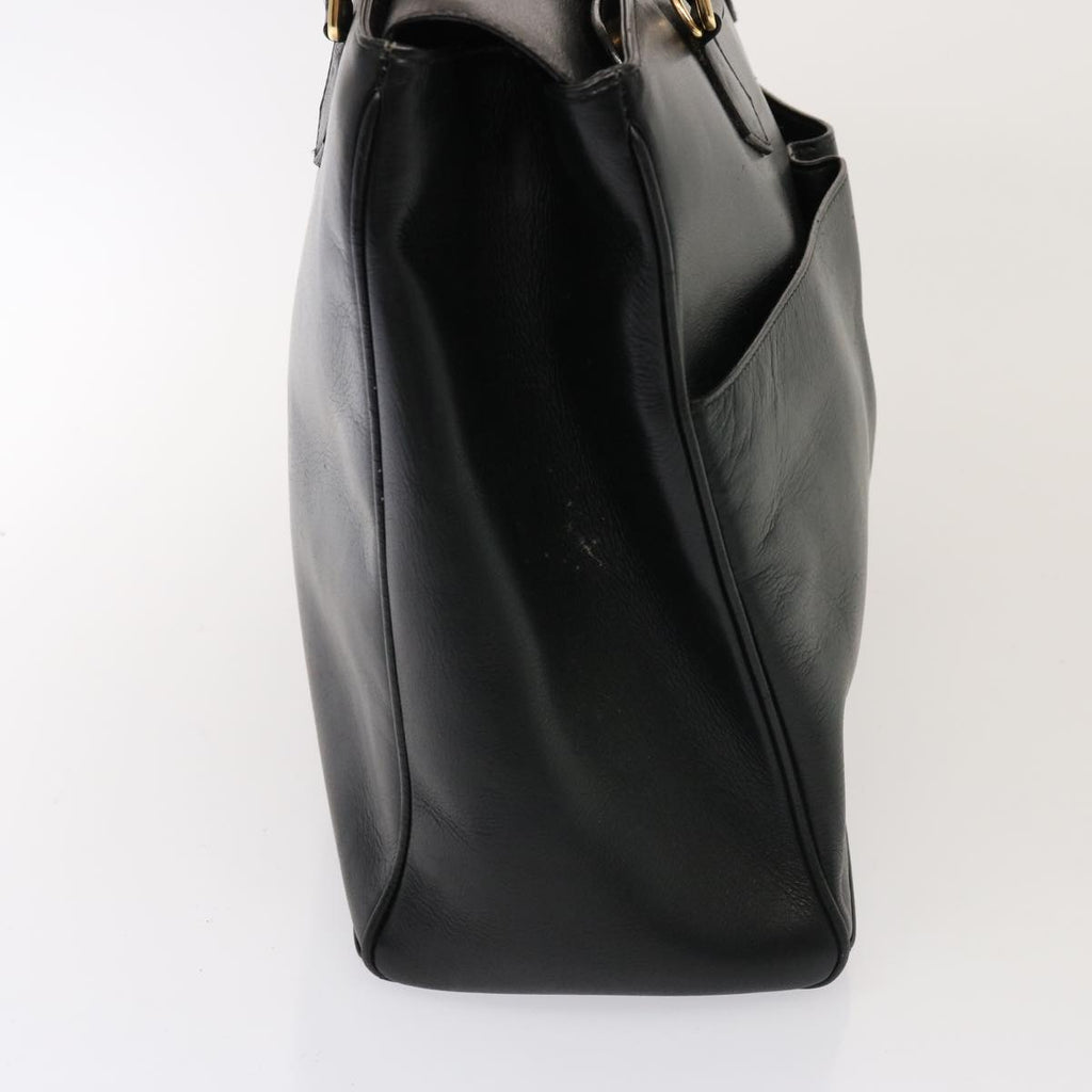 GUCCI Bamboo Hand Bag Leather Black 002 2850 0322 0 75958
