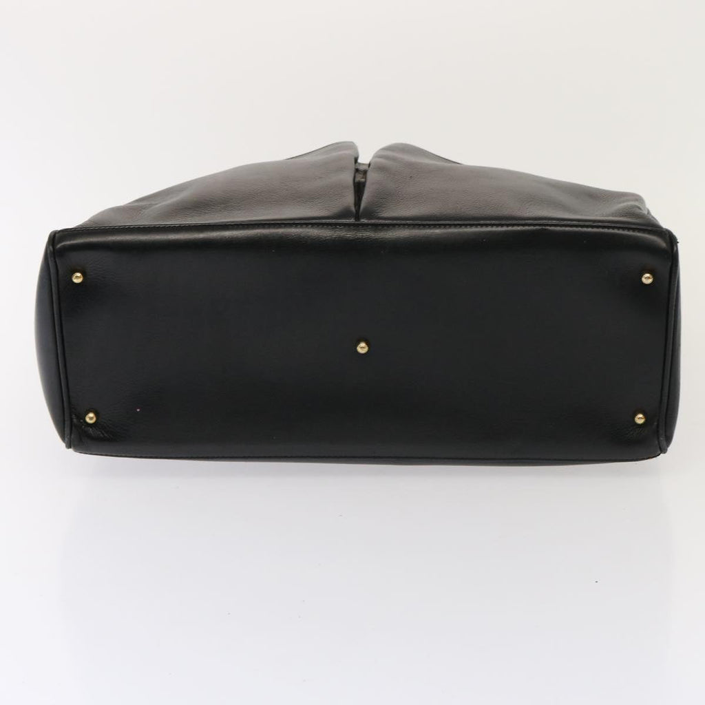 GUCCI Bamboo Hand Bag Leather Black 002 2850 0322 0 75958