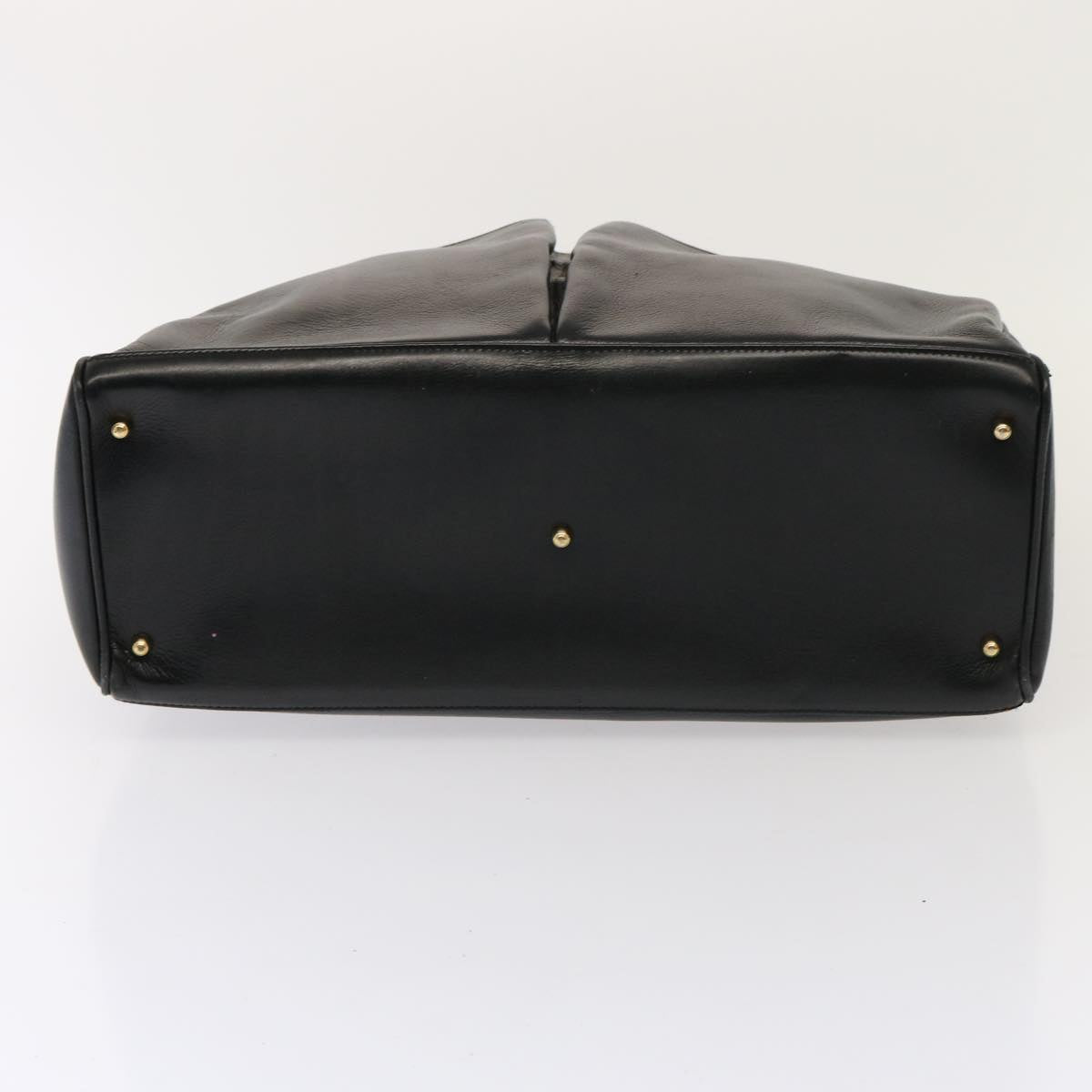 GUCCI Bamboo Hand Bag Leather Black 002 2850 0322 0 75958
