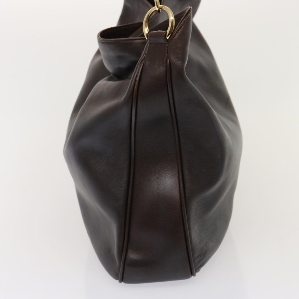 GUCCI Bamboo Shoulder Bag Leather 2way Brown 001 1677 002058 75959