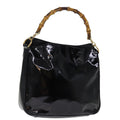 GUCCI Hand Bag Enamel Black 001 1638 2615 75960