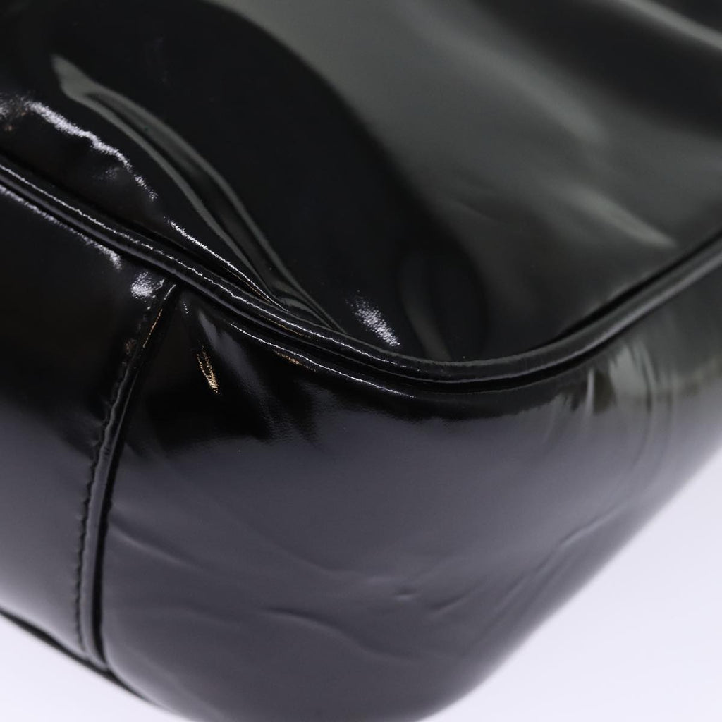 GUCCI Hand Bag Enamel Black 001 1638 2615 75960