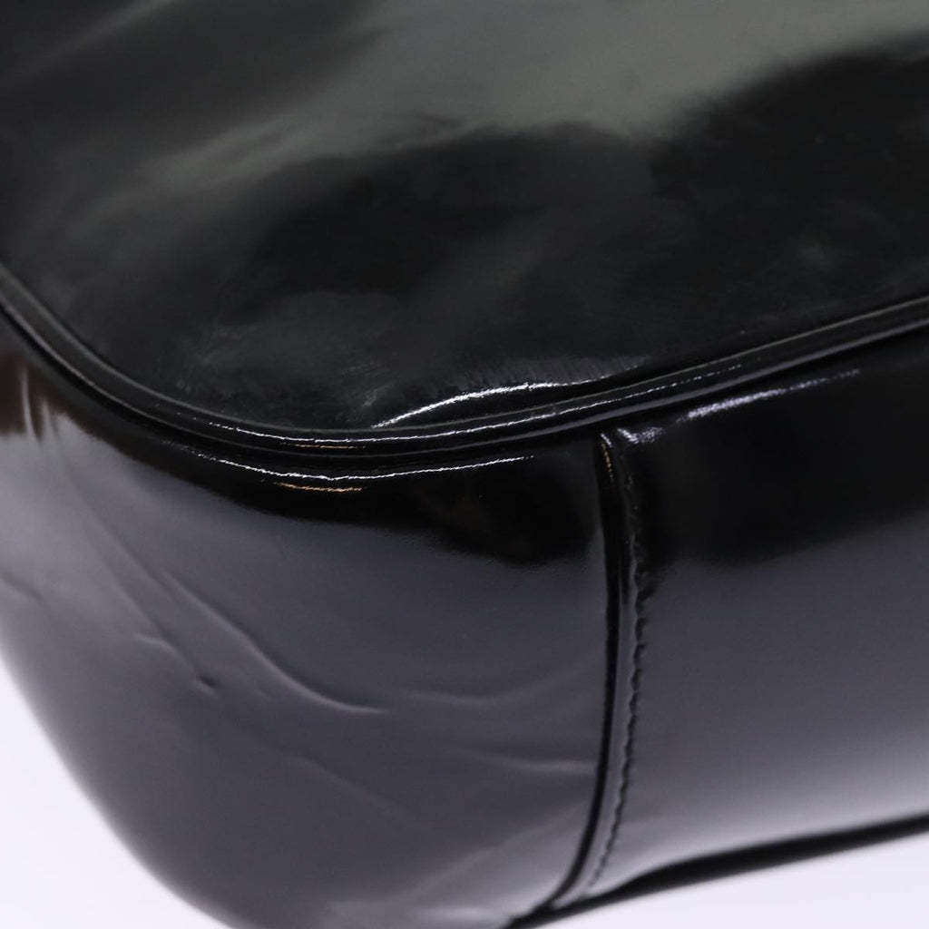 GUCCI Hand Bag Enamel Black 001 1638 2615 75960