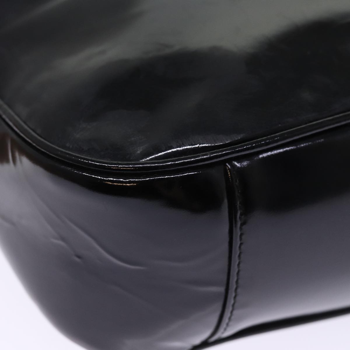 GUCCI Hand Bag Enamel Black 001 1638 2615 75960